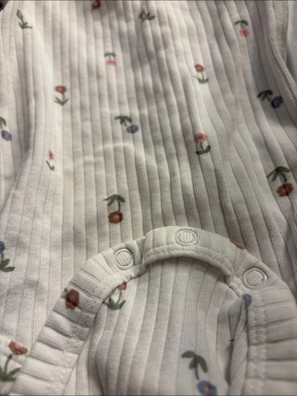 Carters Ribbed Floral Baby One Piece 6 Months